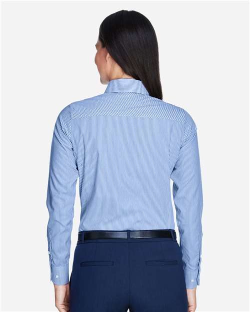 Devon & Jones Women's Crown Collection® Banker Stripe Woven Dress Shirt D645W