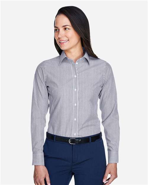 Devon & Jones Women's Crown Collection® Banker Stripe Woven Dress Shirt D645W