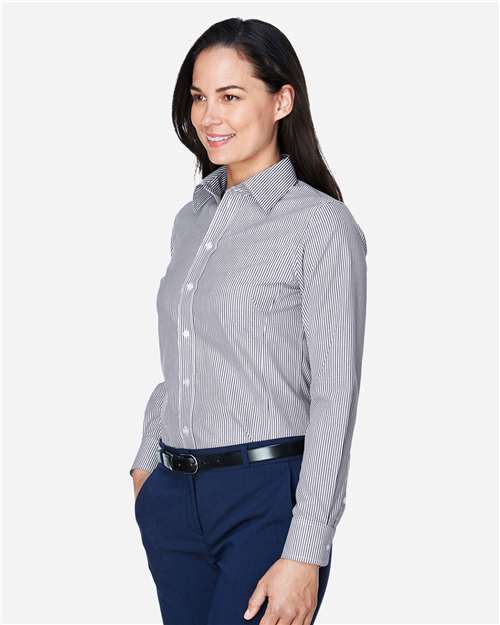 Devon & Jones Women's Crown Collection® Banker Stripe Woven Dress Shirt D645W