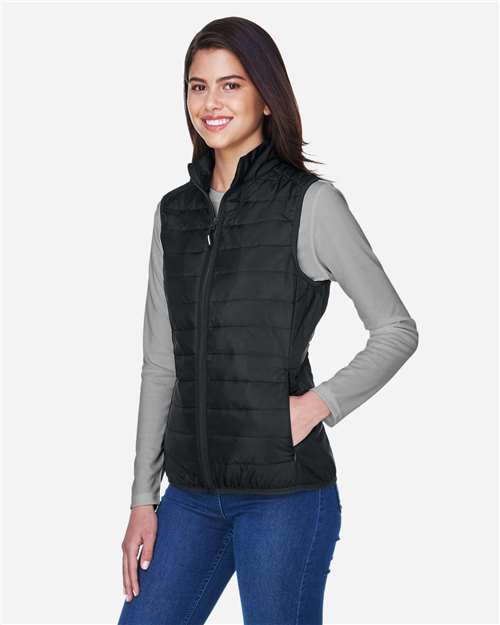 CORE365 Women's Prevail Packable Puffer Vest CE702W
