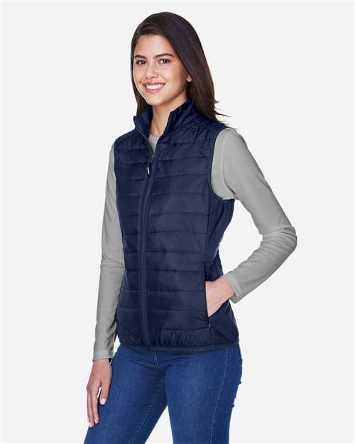 CORE365 Women's Prevail Packable Puffer Vest CE702W