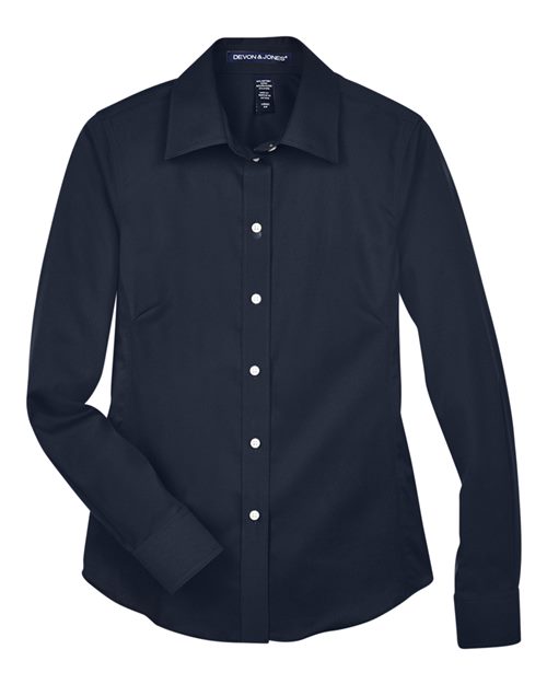 Devon & Jones Women's Crown Collection® Solid Stretch Twill Woven Dress Shirt DG530W