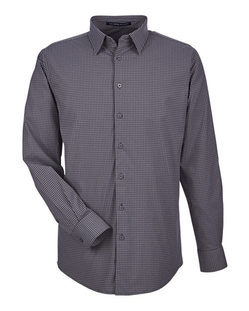 Devon & Jones Men's CrownLux Performance® Tonal Mini Check Woven Dress Shirt DG535