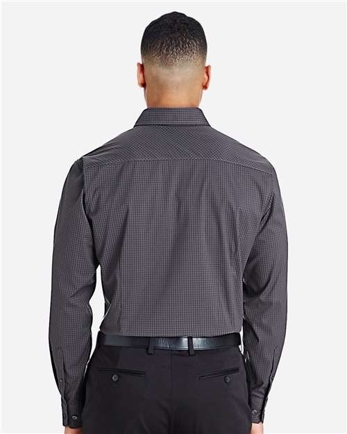 Devon & Jones Men's CrownLux Performance® Tonal Mini Check Woven Dress Shirt DG535