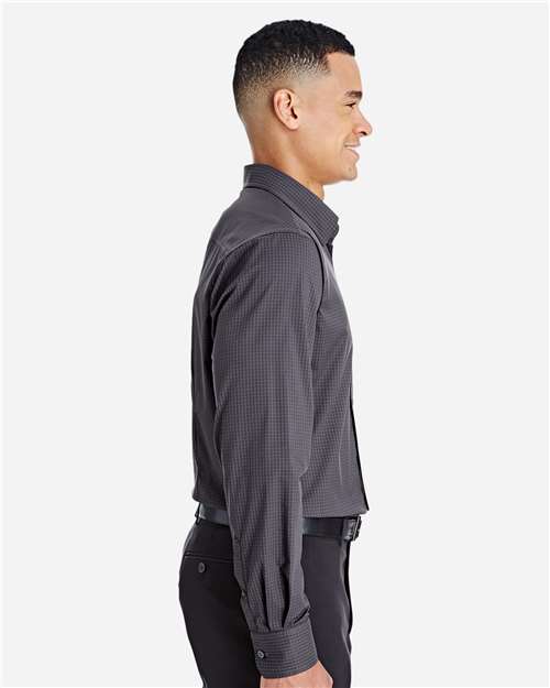 Devon & Jones Men's CrownLux Performance® Tonal Mini Check Woven Dress Shirt DG535