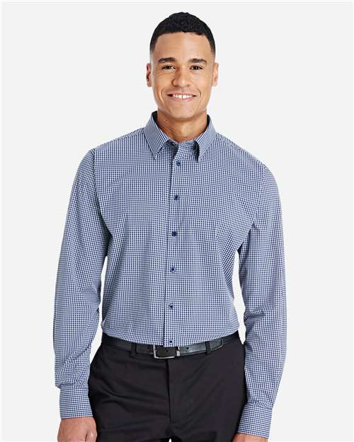 Devon & Jones Men's CrownLux Performance® Tonal Mini Check Woven Dress Shirt DG535