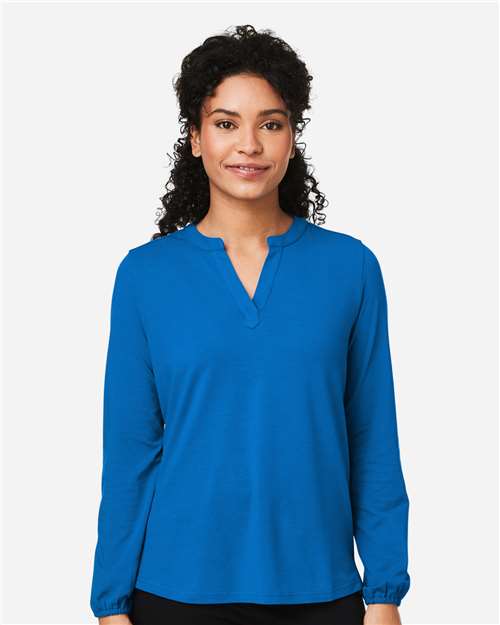 Devon & Jones Women's Raleigh Half-Placket Knit Top DP122W
