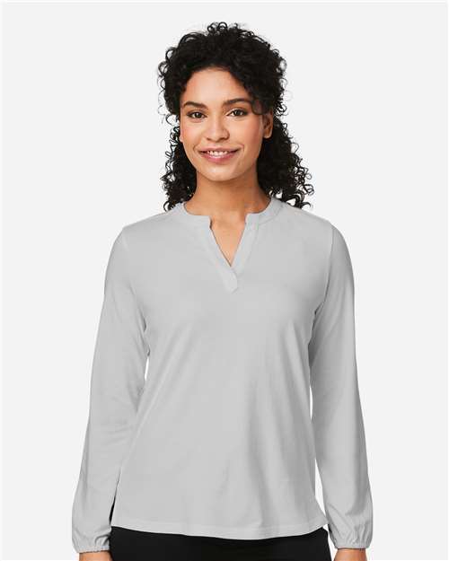 Devon & Jones Women's Raleigh Half-Placket Knit Top DP122W