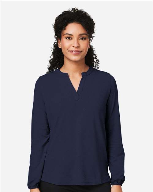 Devon & Jones Women's Raleigh Half-Placket Knit Top DP122W