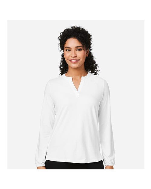 Devon & Jones Women's Raleigh Half-Placket Knit Top DP122W