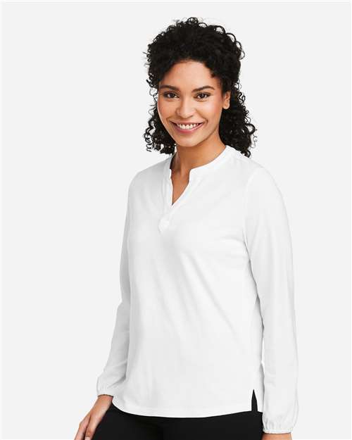 Devon & Jones Women's Raleigh Half-Placket Knit Top DP122W