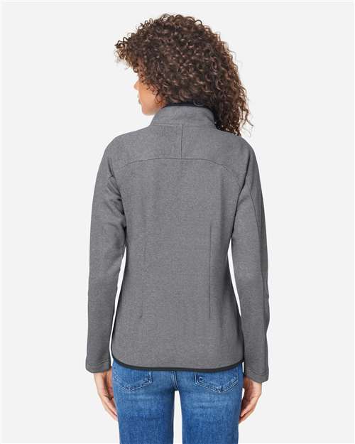 CORE365 Women's Venture Heathered Stripe Full-Zip Jacket CE72W
