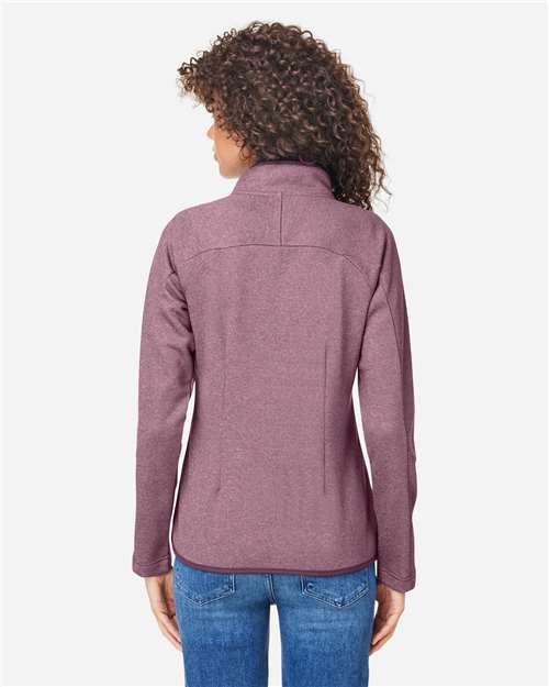 CORE365 Women's Venture Heathered Stripe Full-Zip Jacket CE72W