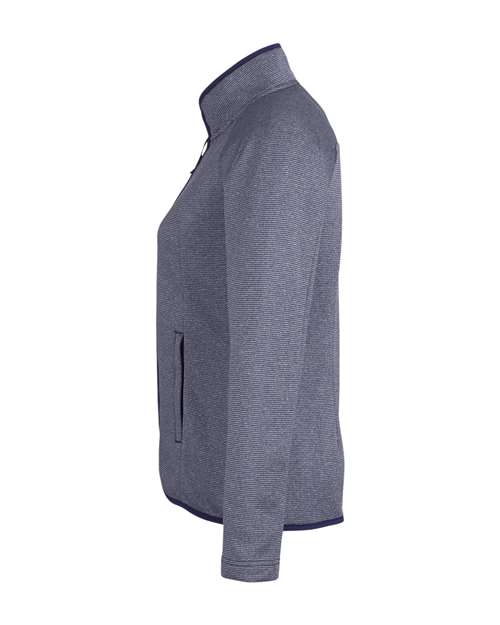 CORE365 Women's Venture Heathered Stripe Full-Zip Jacket CE72W