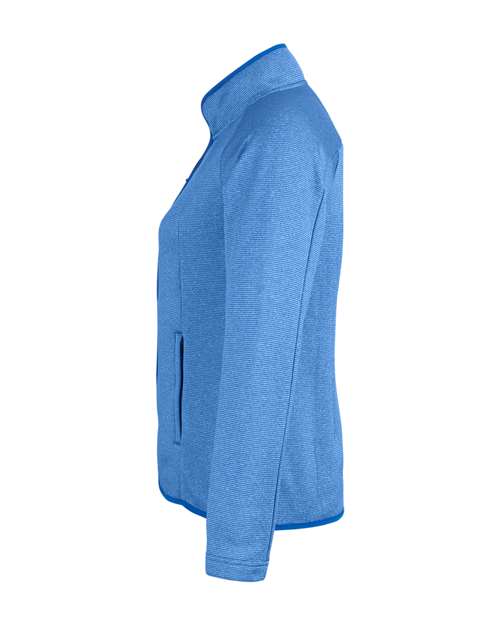 CORE365 Women's Venture Heathered Stripe Full-Zip Jacket CE72W