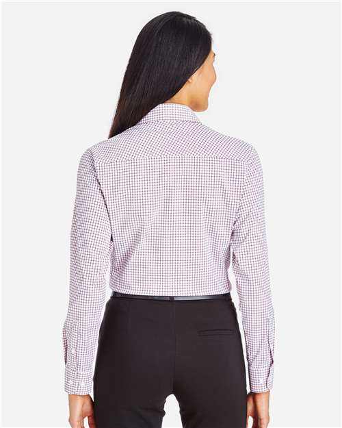 Devon & Jones Women's CrownLux Performance® Micro Windowpane Woven Dress Shirt DG540W