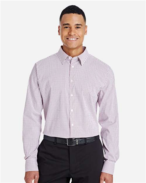 Devon & Jones Men's CrownLux Performance® Micro Windowpane Woven Dress Shirt DG540