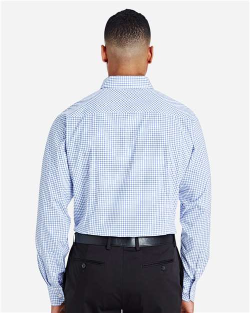 Devon & Jones Men's CrownLux Performance® Micro Windowpane Woven Dress Shirt DG540