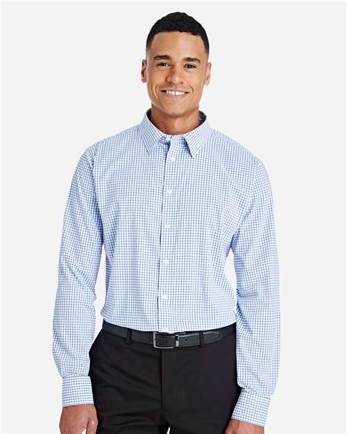 Devon & Jones Men's CrownLux Performance® Micro Windowpane Woven Dress Shirt DG540