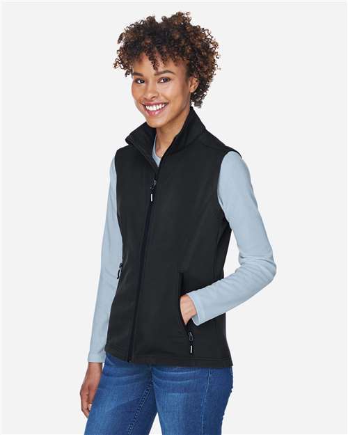 CORE365 Women's Cruise Two-Layer Fleece Bonded Soft Shell Vest CE701W
