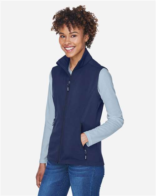 CORE365 Women's Cruise Two-Layer Fleece Bonded Soft Shell Vest CE701W