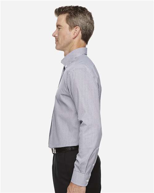 Devon & Jones Men's Crown Collection® Banker Stripe Woven Dress Shirt D645