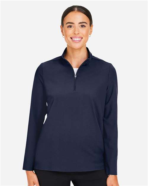 Devon & Jones Women's CrownLux Performance® Windsor Welded Quarter-Zip Pullover DG410W