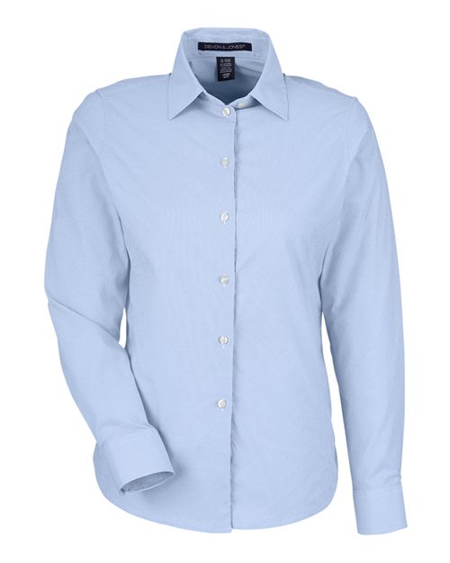 Devon & Jones Women's CrownLux Performance® Microstripe Dress Shirt DG537W