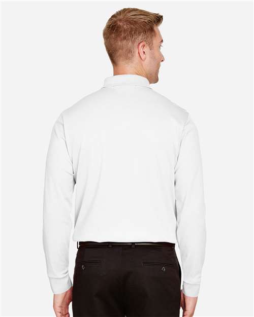Devon & Jones Men's Tall CrownLux Performance® Plaited Long Sleeve Polo DG20LT