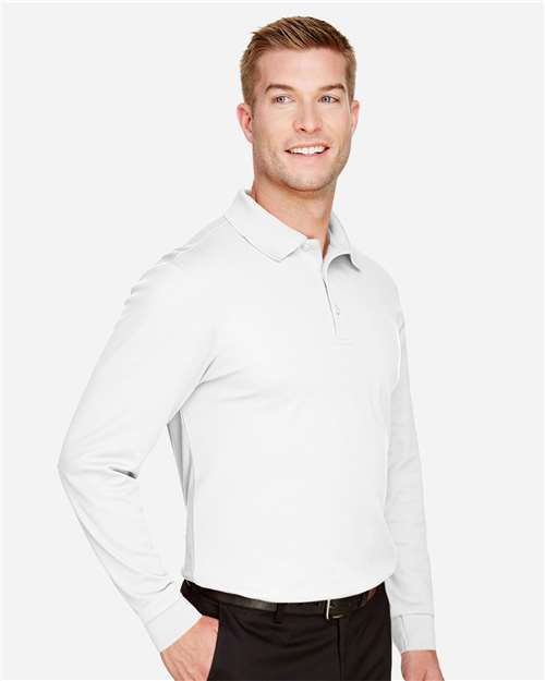Devon & Jones Men's Tall CrownLux Performance® Plaited Long Sleeve Polo DG20LT