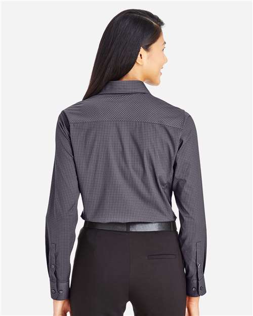 Devon & Jones Women's CrownLux Performance® Tonal Mini Check Woven Dress Shirt DG535W
