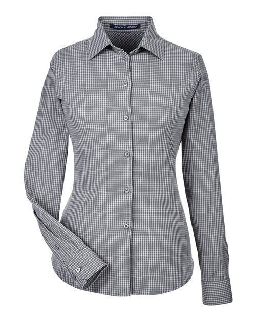 Devon & Jones Women's CrownLux Performance® Tonal Mini Check Woven Dress Shirt DG535W