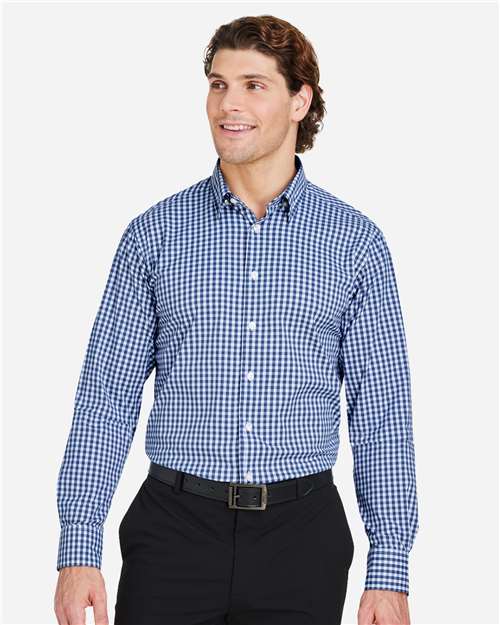 Devon & Jones Men's CrownLux Performance® Gingham Dress Shirt DG536