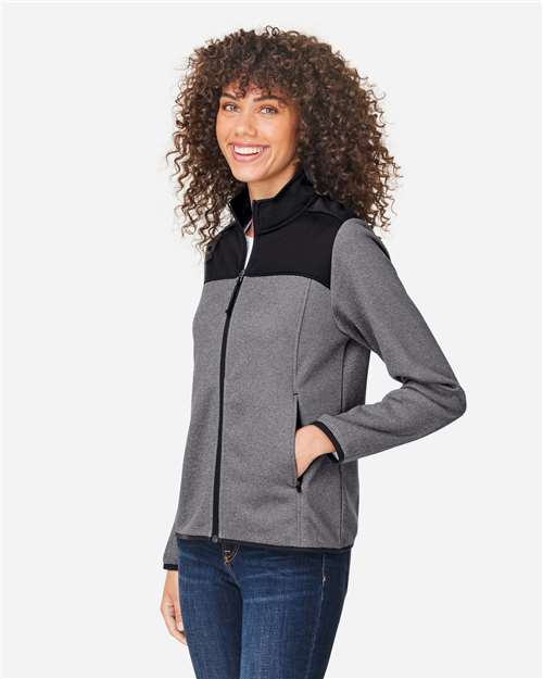 CORE365 Women's Venture Heathered Stripe Hybrid Jacket CE74W