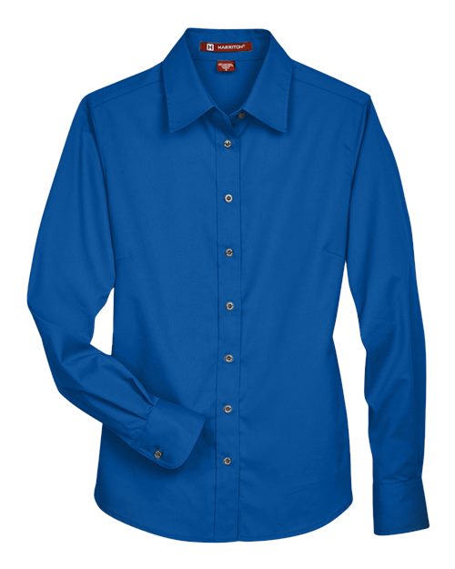 Harriton Women's Easy Blend™ Twill Dress Shirt with Stain-Release M500W