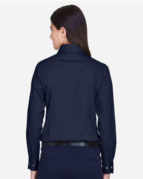 Harriton Women's Easy Blend™ Twill Dress Shirt with Stain-Release M500W