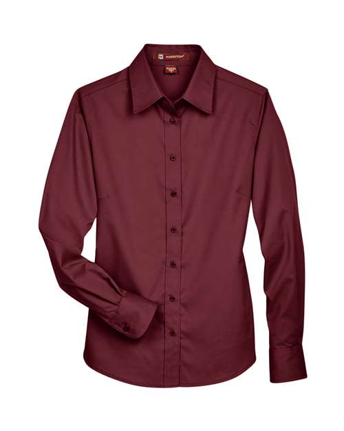 Harriton Women's Easy Blend™ Twill Dress Shirt with Stain-Release M500W