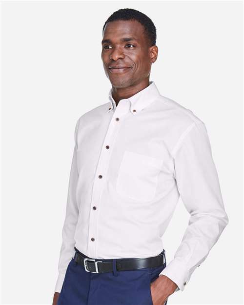 Harriton Men's Easy Blend™ Twill Shirt M500