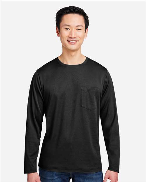 Harriton Unisex Charge Snag and Soil Protect Long Sleeve T-Shirt M118L