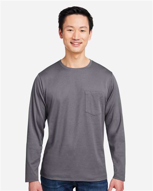 Harriton Unisex Charge Snag and Soil Protect Long Sleeve T-Shirt M118L