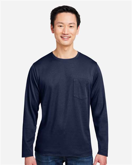 Harriton Unisex Charge Snag and Soil Protect Long Sleeve T-Shirt M118L