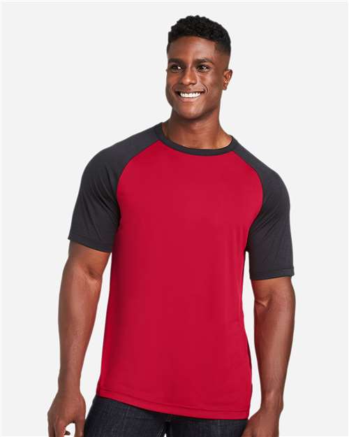 Team 365 Unisex Zone Colorblock Raglan T-Shirt TT62