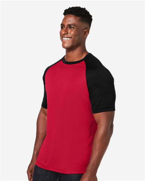 Team 365 Unisex Zone Colorblock Raglan T-Shirt TT62