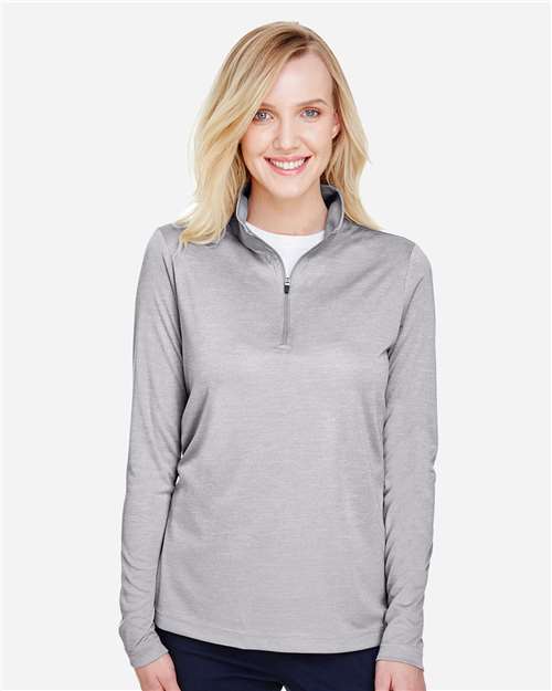 Team 365 Women's Zone Sonic Heather Performance Quarter-Zip Pullover TT31HW