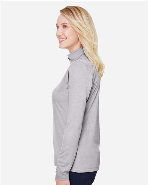 Team 365 Women's Zone Sonic Heather Performance Quarter-Zip Pullover TT31HW