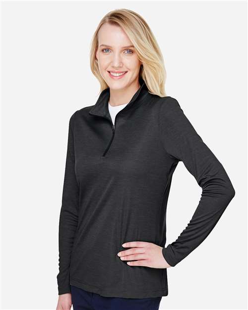 Team 365 Women's Zone Sonic Heather Performance Quarter-Zip Pullover TT31HW