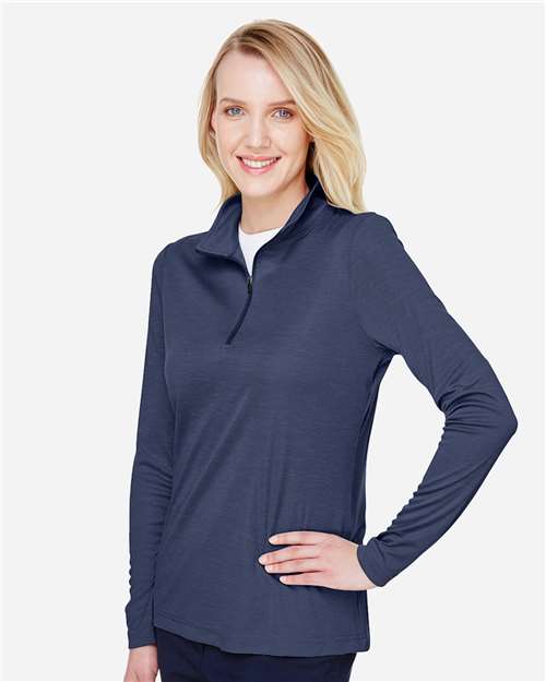 Team 365 Women's Zone Sonic Heather Performance Quarter-Zip Pullover TT31HW