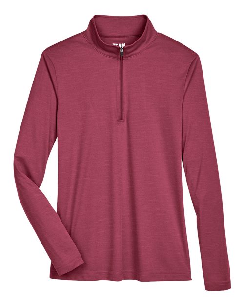 Team 365 Women's Zone Sonic Heather Performance Quarter-Zip Pullover TT31HW