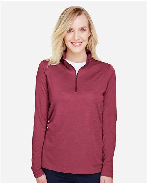 Team 365 Women's Zone Sonic Heather Performance Quarter-Zip Pullover TT31HW