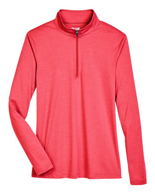 Team 365 Women's Zone Sonic Heather Performance Quarter-Zip Pullover TT31HW